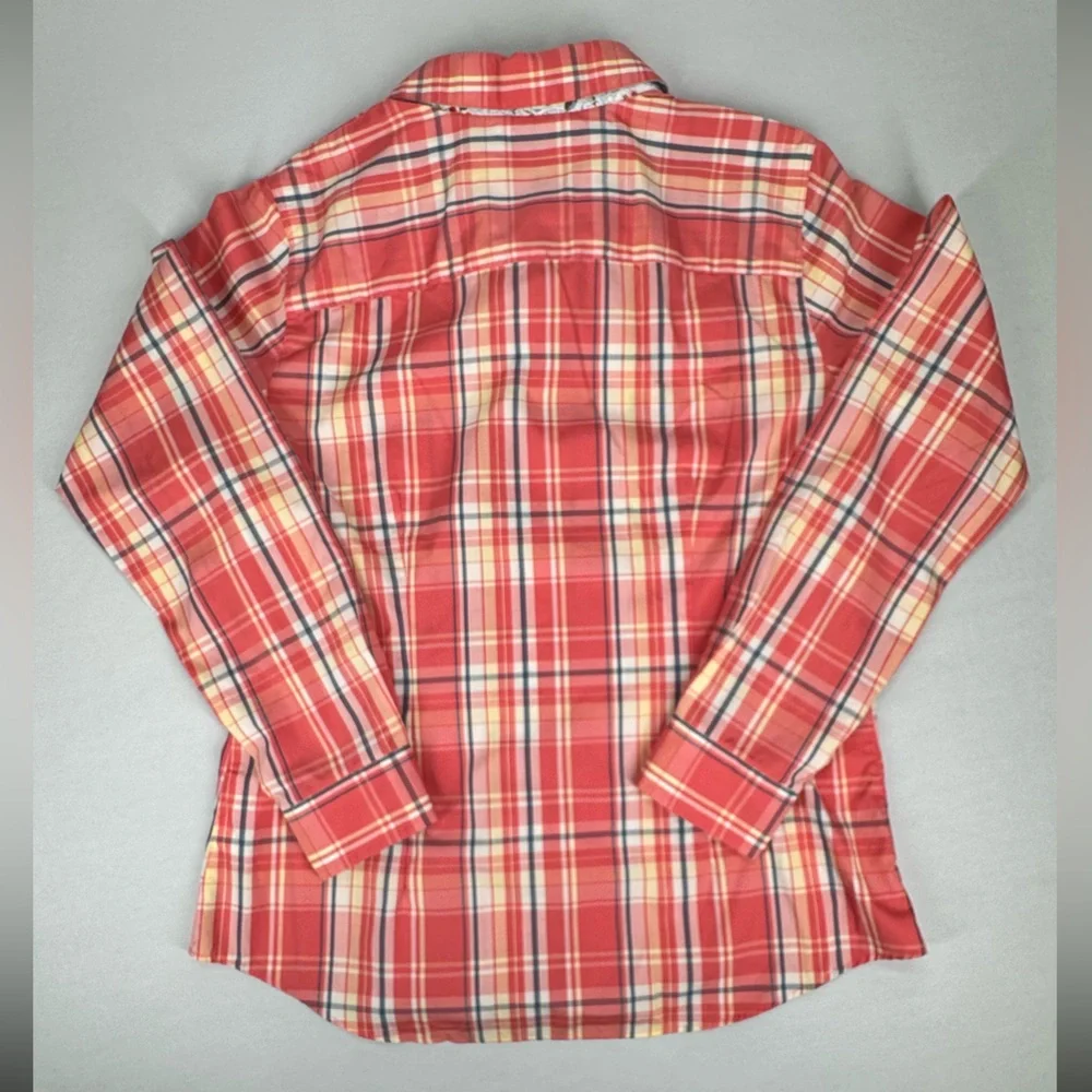 Orvis Multicolored Plaid Striped Long Sleeve Shirt Button down Size 8 - Picture 7 of 7